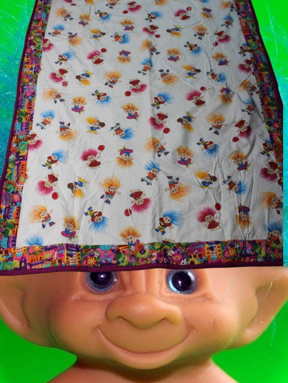 Vintage Treasure Trolls Blanket quilt 60x47